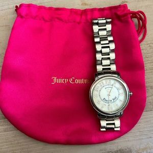 Juicy Couture silver watch with crystals